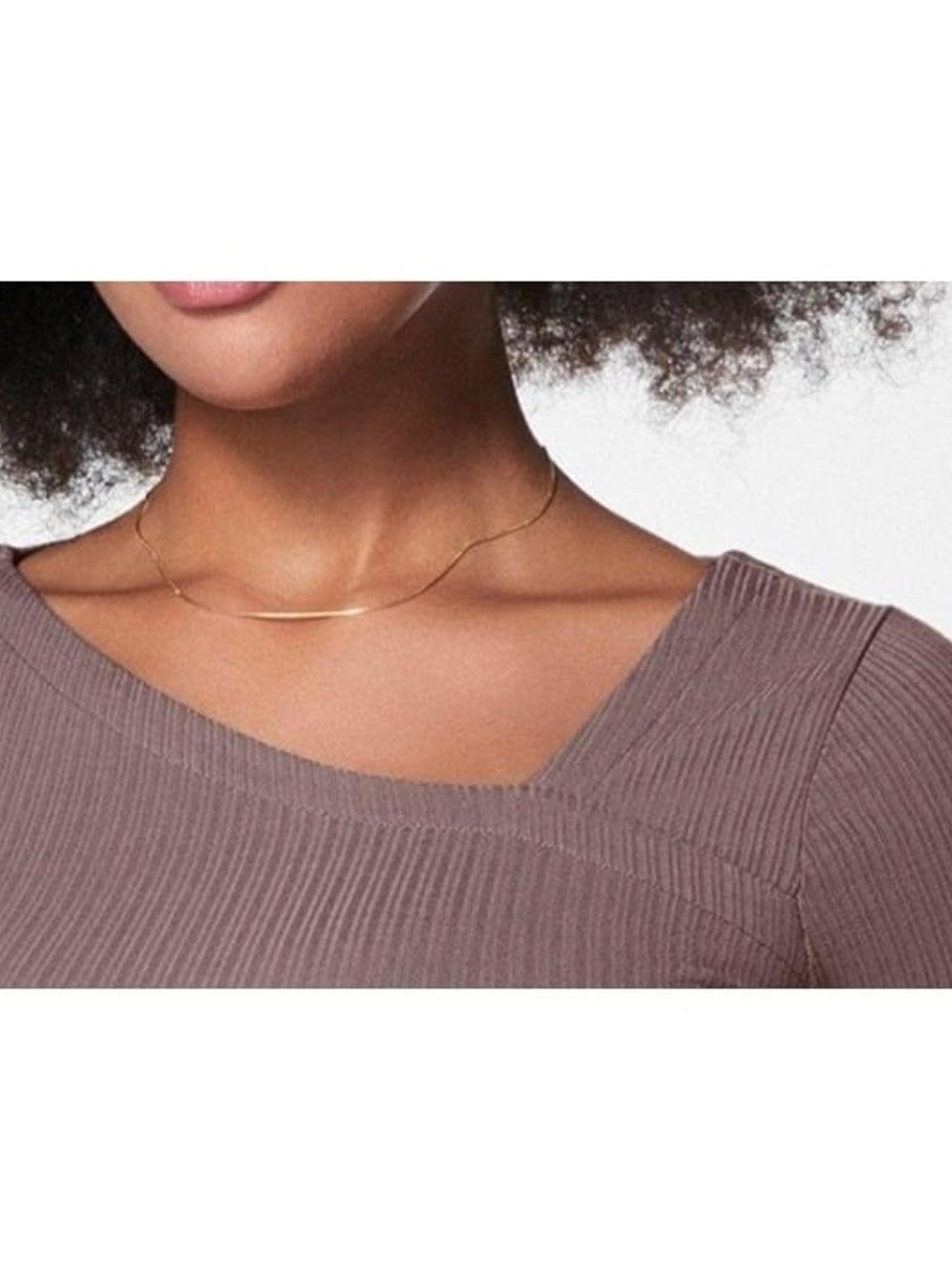 SPANX Ribbed Long-Sleeve Top in Mauve Taupe Size S - Picture 5 of 7